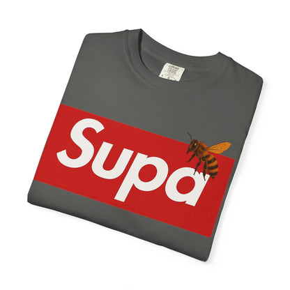 Supa Bee T-Shirt — Retro Box Logo with Honeycomb & Bee Graphic