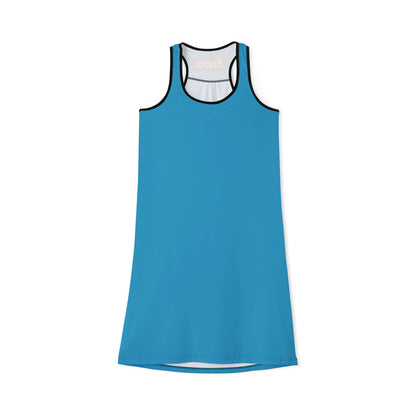 Racerback Dress — Bright Blue Minimalist Everyday Sundress