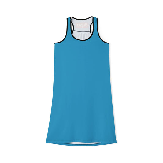 Racerback Dress — Bright Blue Minimalist Everyday Sundress