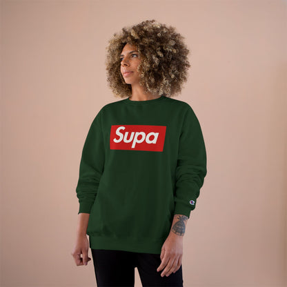 Supa Bee Champion Sweatshirt - Stylish & Cozy White Crewneck
