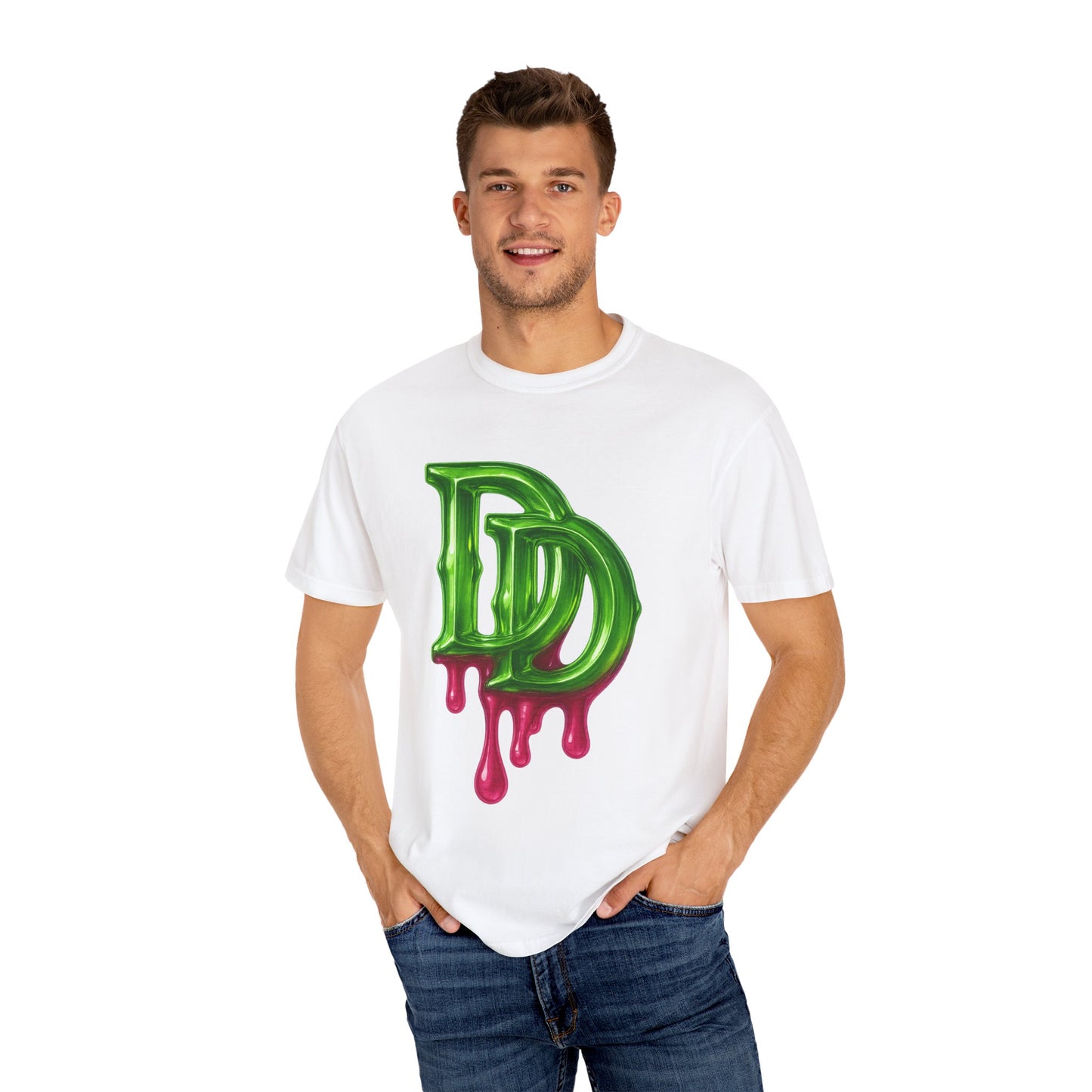 DD Drip Logo T-Shirt — Green Melting DD Graphic Tee