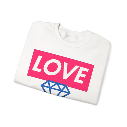 LOVE Diamond Crewneck Sweatshirt — DDBC Logo Graphic Crew
