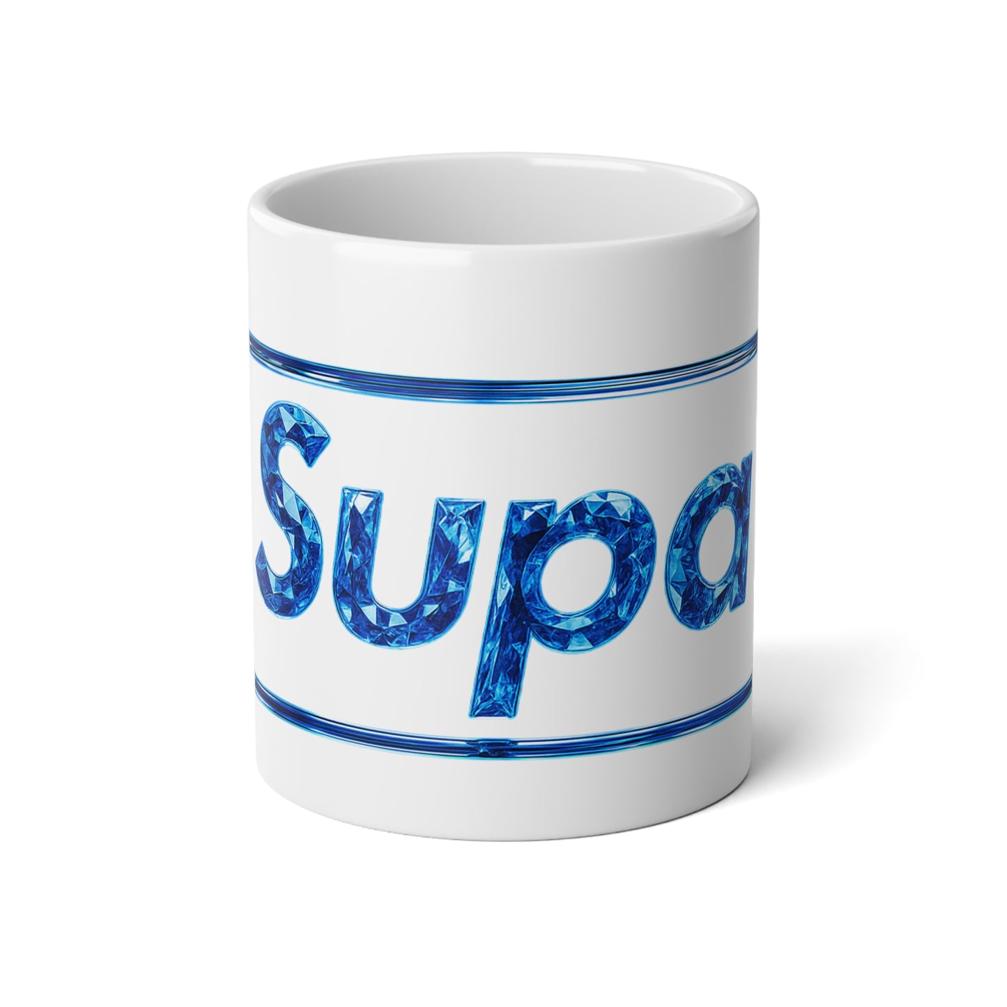 20oz Jumbo Mug — 'Supah' Blue Water Texture Coffee Cup