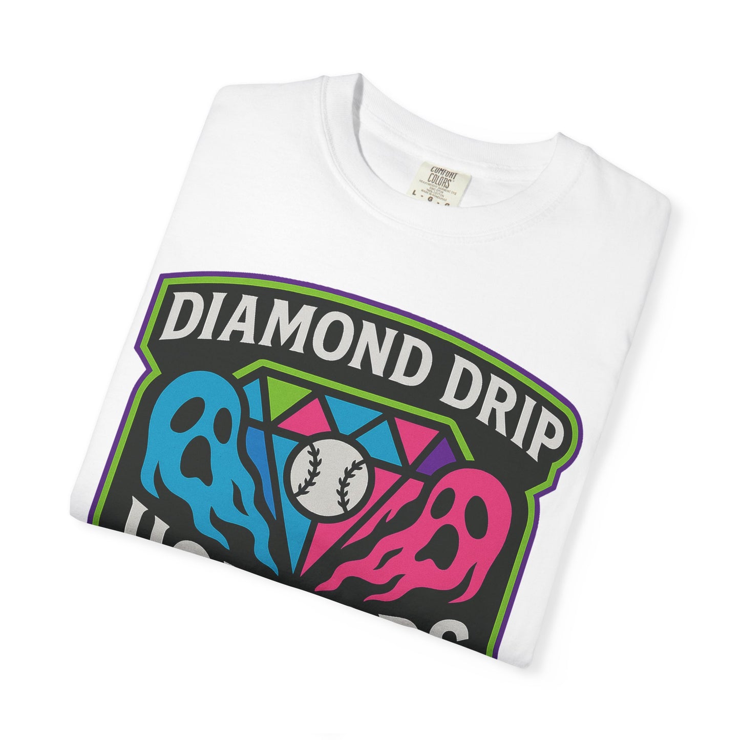 Diamond Drip Horrors T-Shirt — Retro Horror Baseball Graphic Tee
