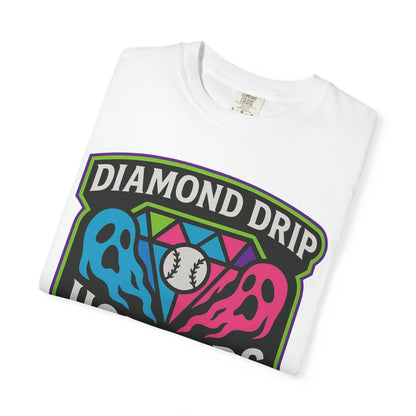 Diamond Drip Horrors T-Shirt — Retro Horror Baseball Graphic Tee