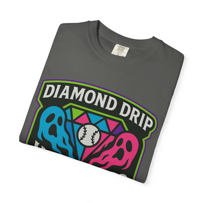 Diamond Drip Horrors T-Shirt — Retro Baseball Horror Graphic Tee