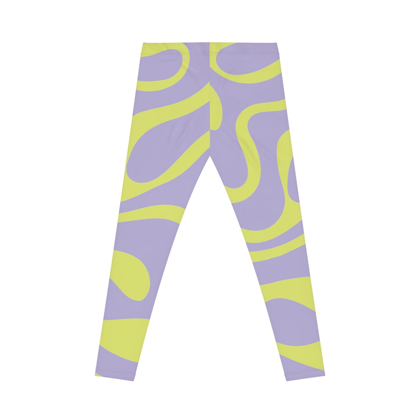 Psychedelic Swirl Leggings — Lavender & Lime All-Over Print Women’s Leggings