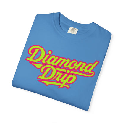 Diamond Drip Graphic T-Shirt — Retro Script Logo Tee