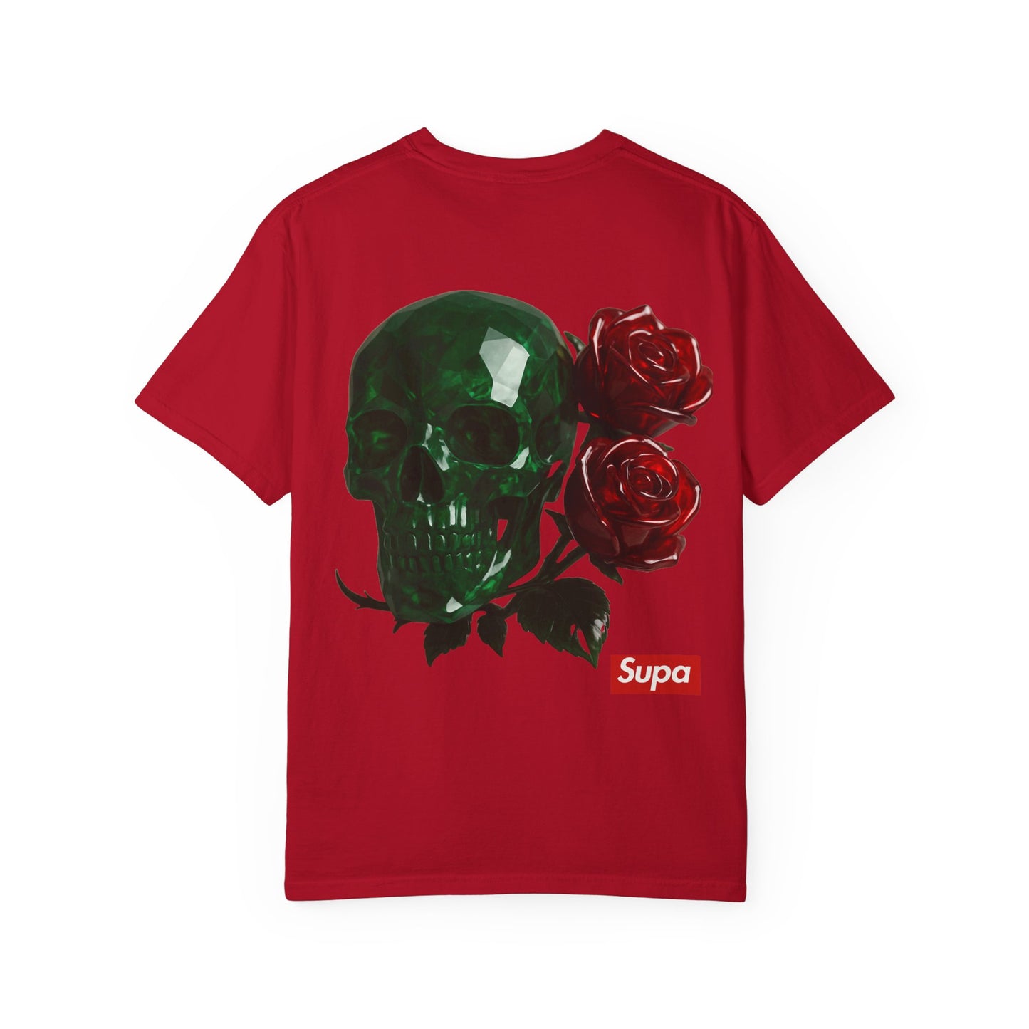Supa Crystal Skull & Roses T-Shirt