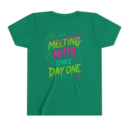 Youth Short Sleeve Tee - Diamond Drip Baseball & Melting Mitts Since Day One