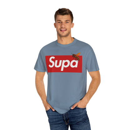 Supa Bee T-Shirt — Retro Box Logo with Honeycomb & Bee Graphic