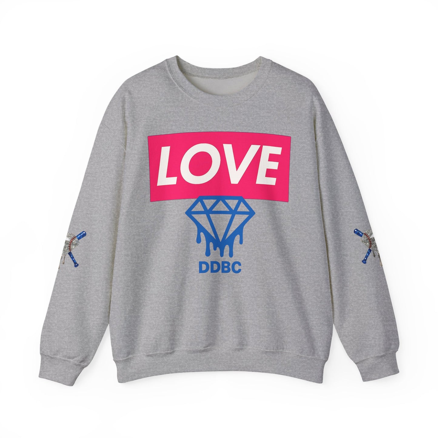 LOVE Diamond Crewneck Sweatshirt — DDBC Logo Graphic Crew