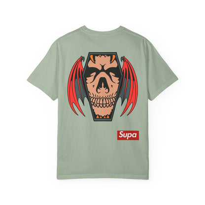 Skull Coffin Tee — Supa Winged Skull Graphic T-Shirt