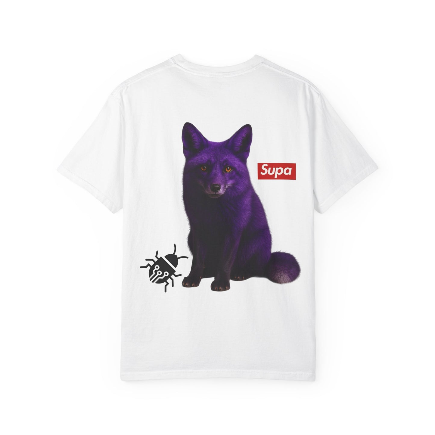 Supa Fox T-Shirt — Graphic Streetwear Tee with Purple Fox Back Print