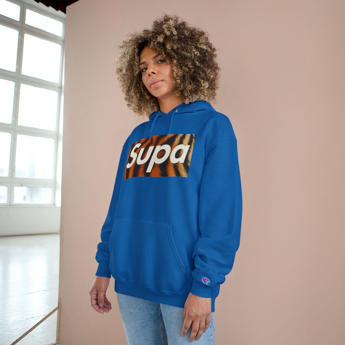 Supa Champion Hoodie - Stylish Tiger Graphic Sweatshirt