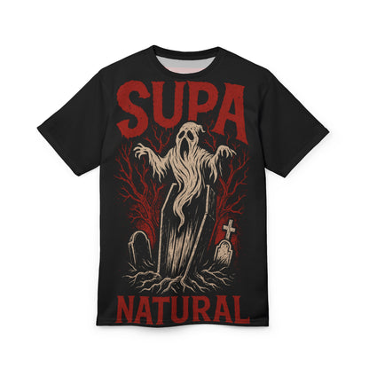 Ghost Rising Tee — "Supa Natural" Horror Graphic T-Shirt