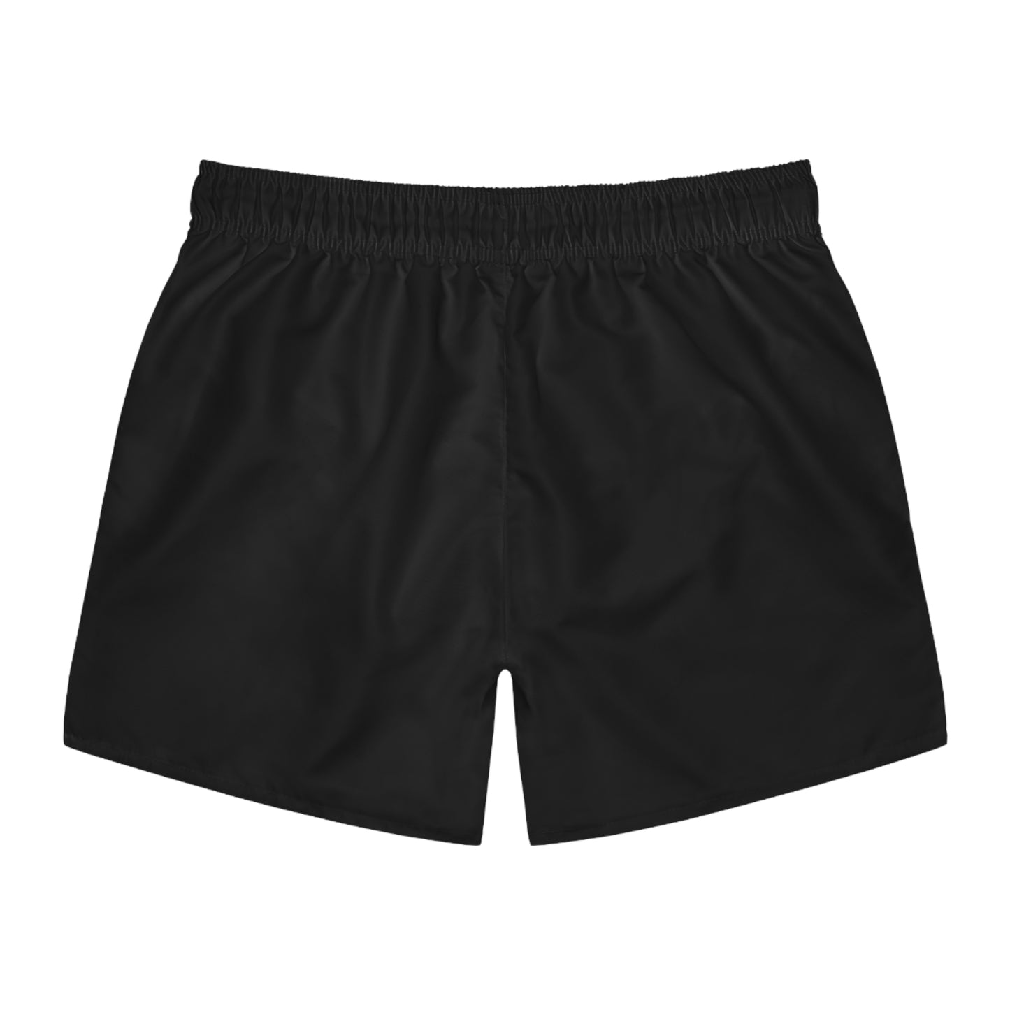 Retro Rainbow 'SUPA' Swim Trunks - Black Beach Shorts