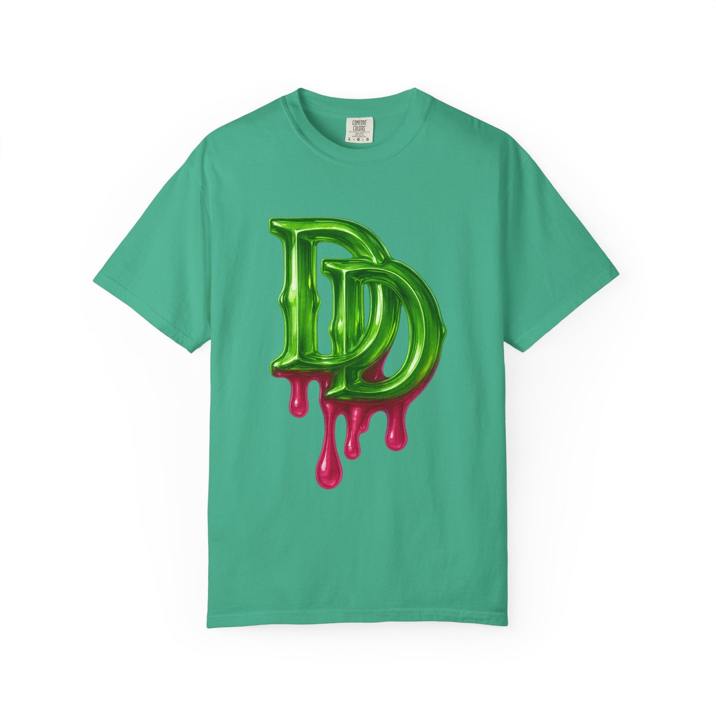 DD Drip Logo T-Shirt — Green Melting DD Graphic Tee
