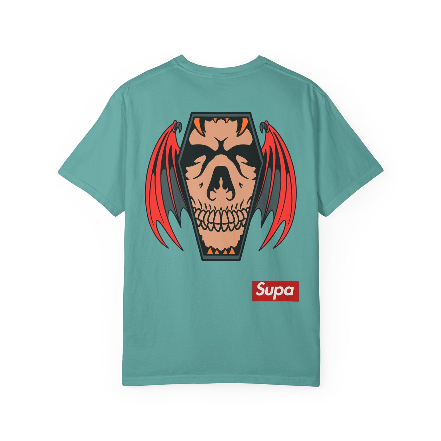 Skull Coffin Tee — Supa Winged Skull Graphic T-Shirt