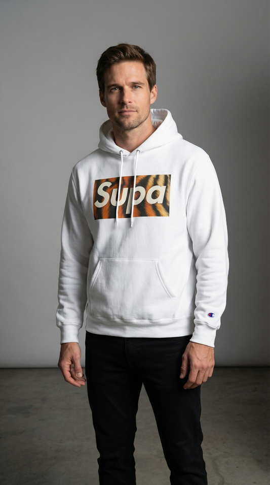 Supa Champion Hoodie - Stylish Tiger Graphic Sweatshirt