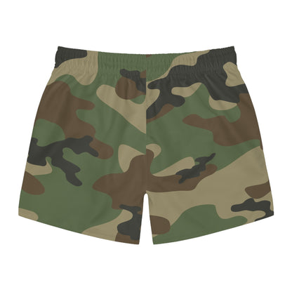 Camo 'Supa' Swim Trunks — Men's All-Over Print Beach Shorts