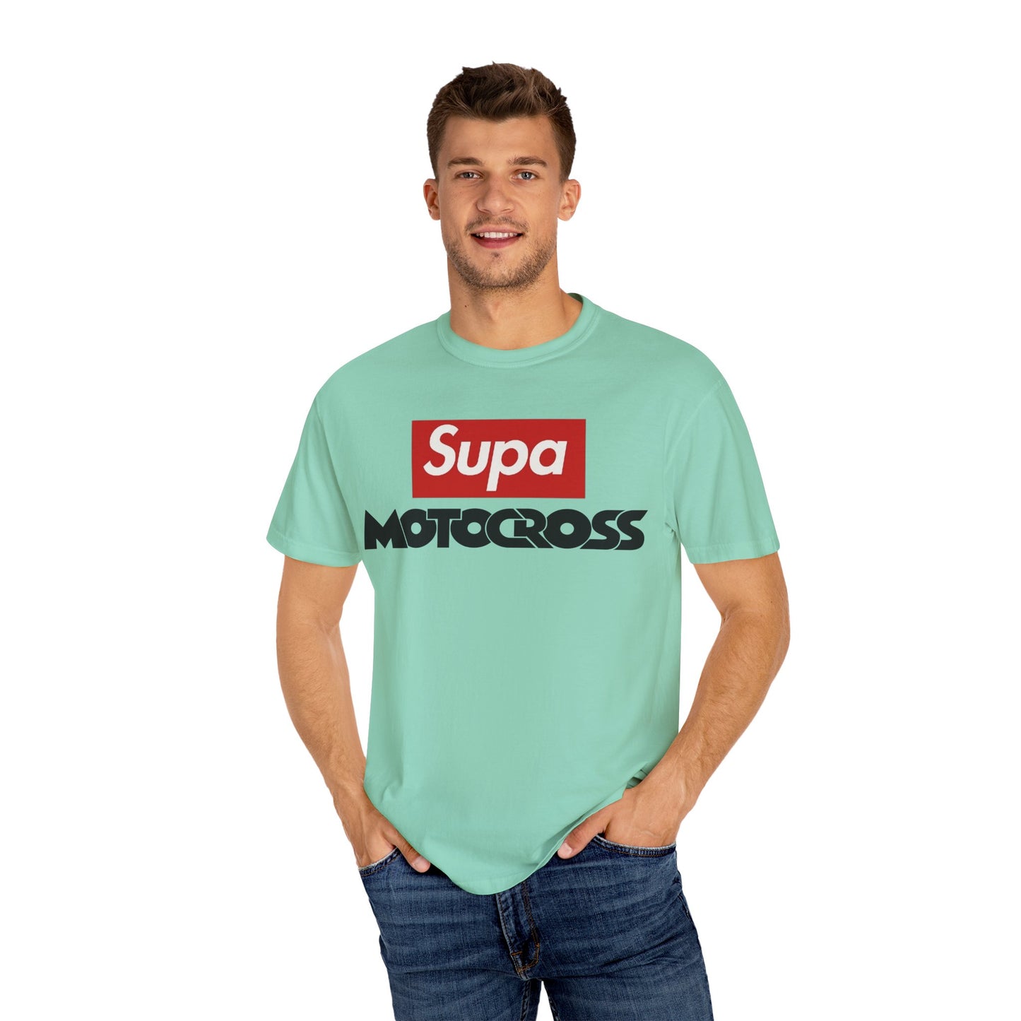 Motocross T-Shirt — "Supa" Logo & Back Graphic (Peace in a Storm)