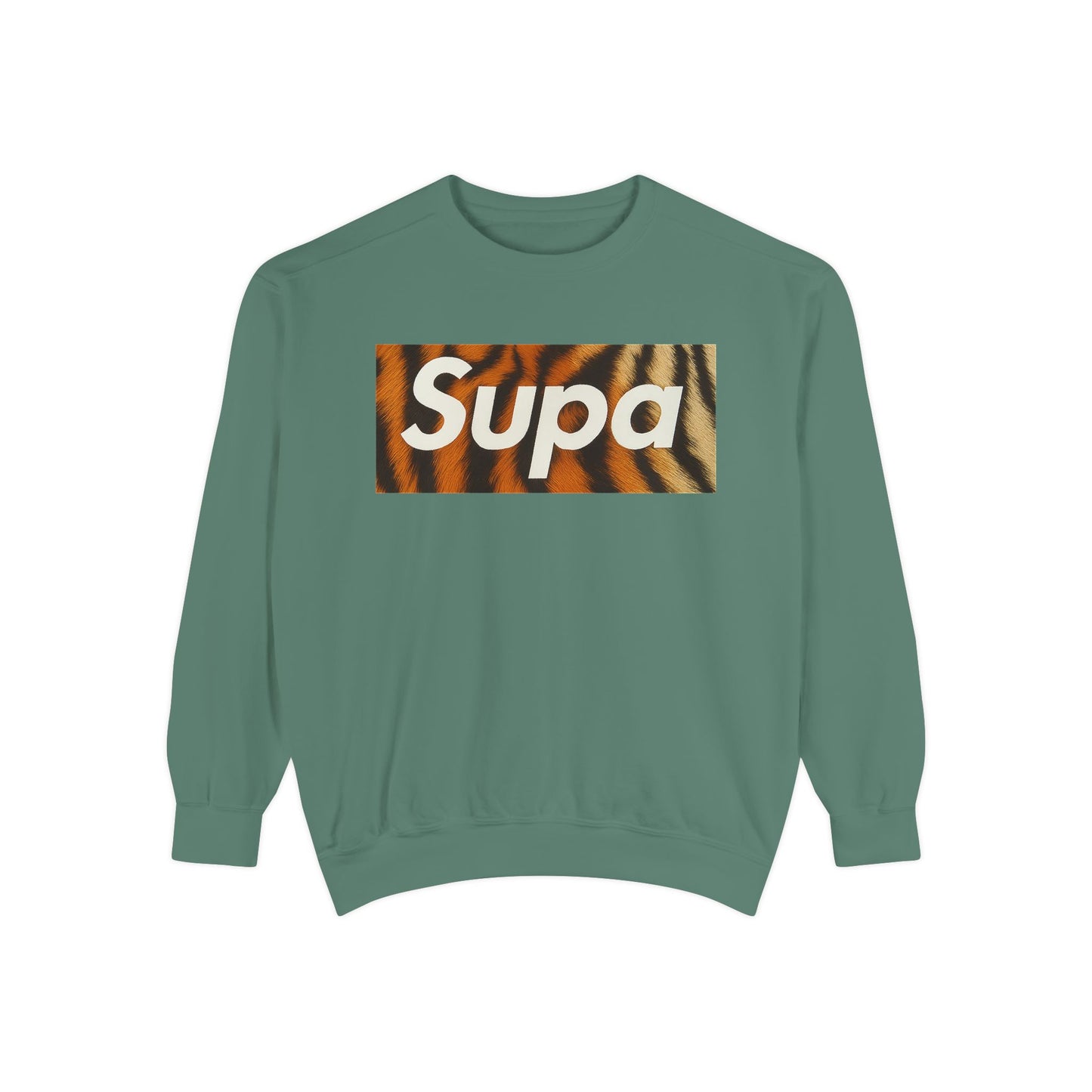 Supa Tiger Unisex Sweatshirt - Trendy Garment-Dyed Apparel