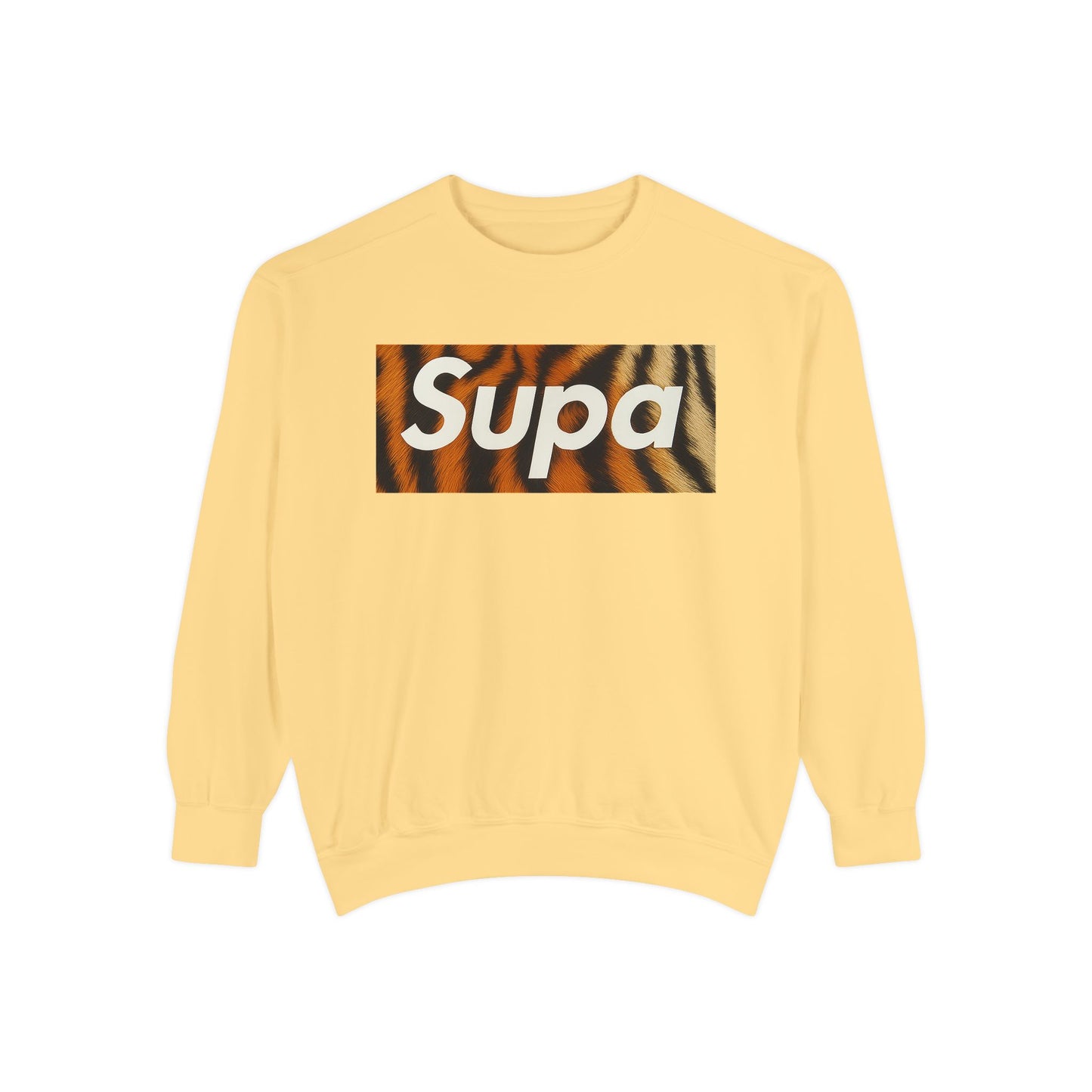 Supa Tiger Unisex Sweatshirt - Trendy Garment-Dyed Apparel