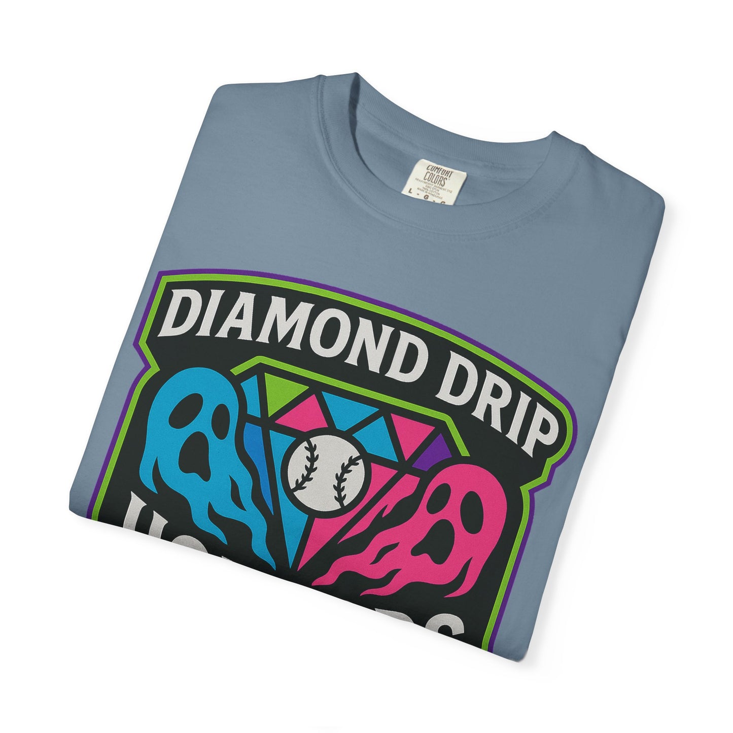Diamond Drip Horrors T-Shirt — Retro Horror Baseball Graphic Tee
