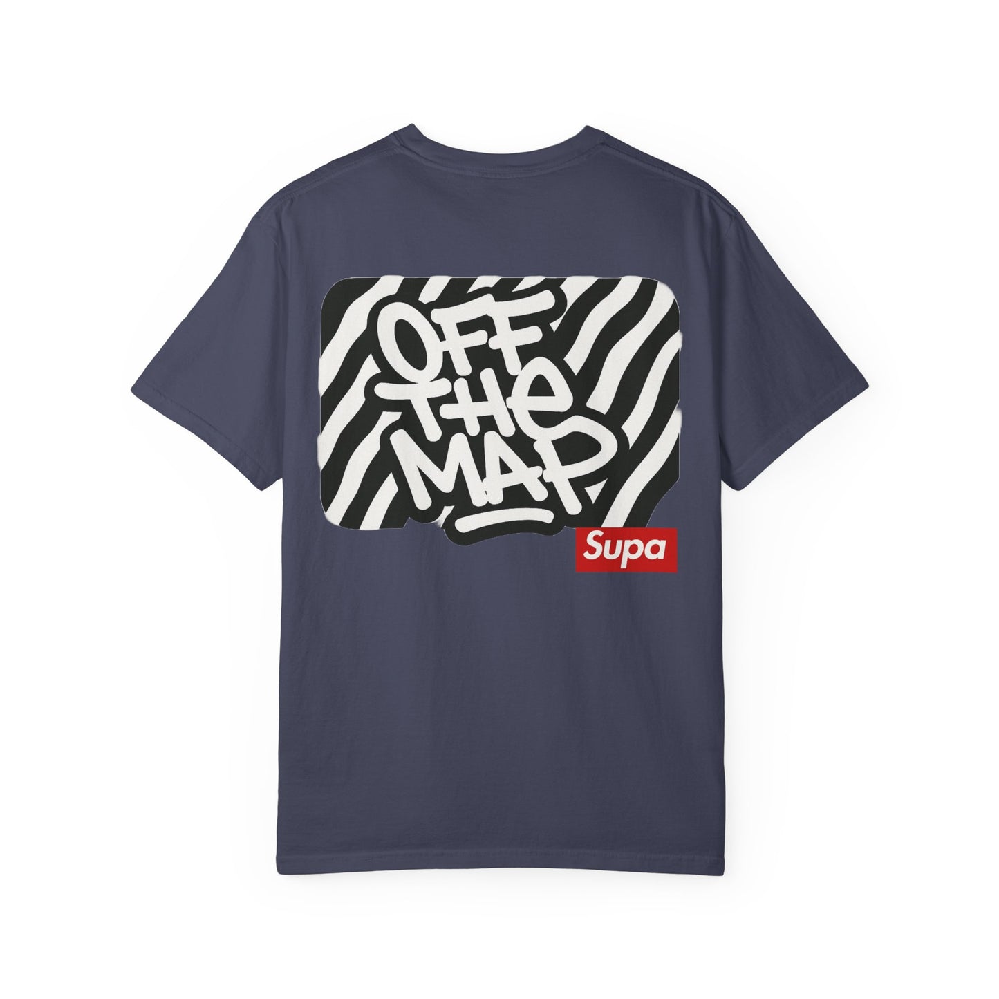 Panda Hoodie Graphic T‑Shirt — 'Supa' Front & 'Off The Map' Zebra Back