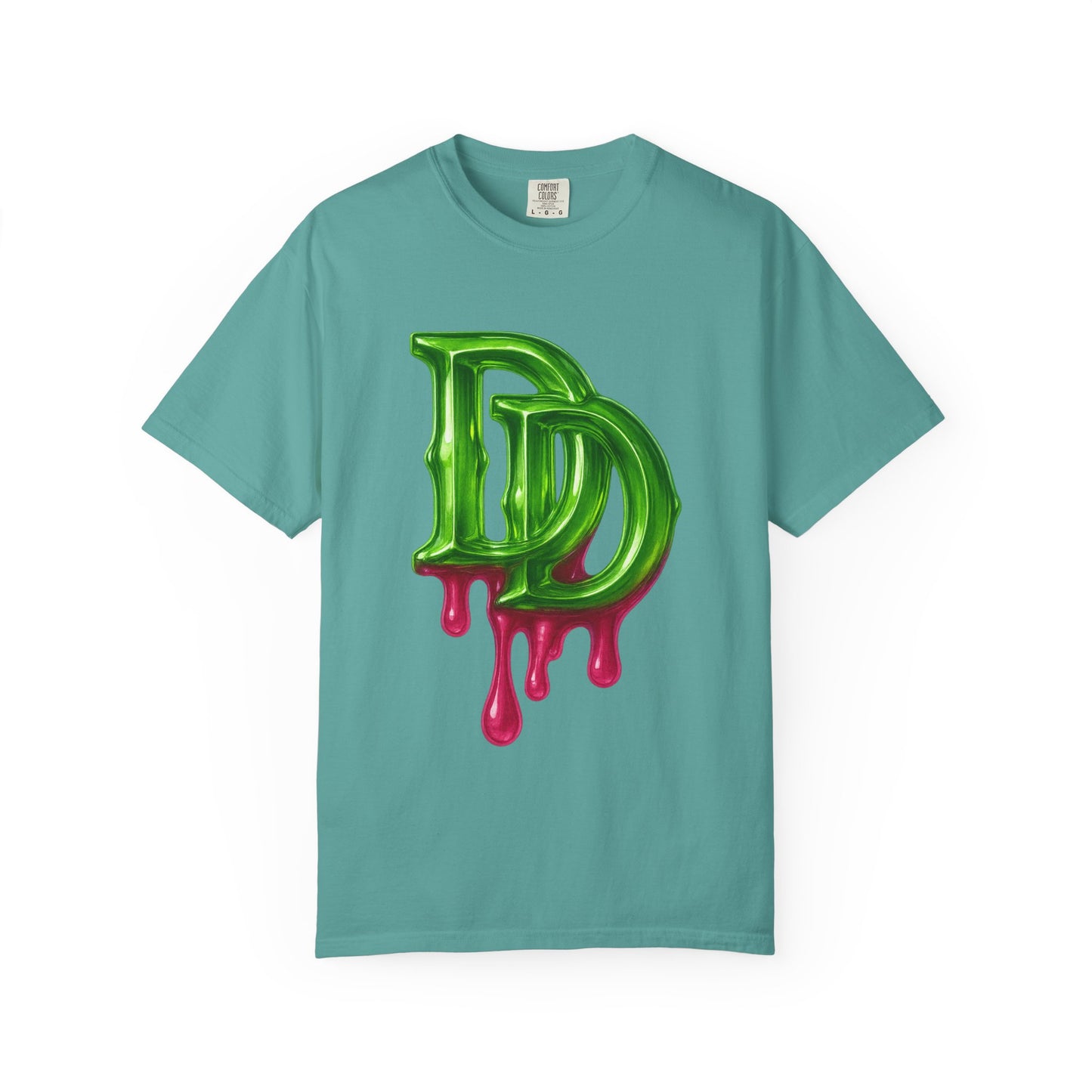 DD Drip Logo T-Shirt — Green Melting DD Graphic Tee