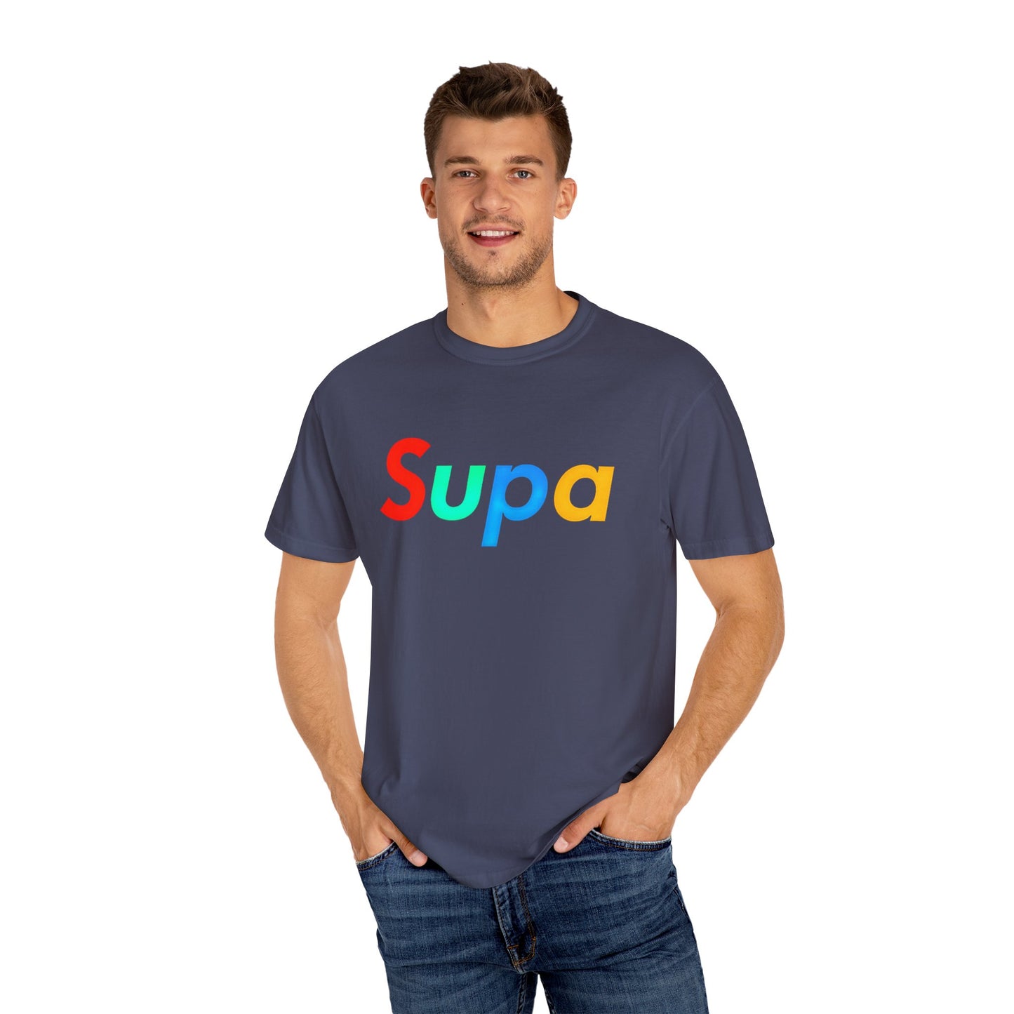 Supa Graphic T-Shirt — 'Stand Out in the Shadows' Colorful Logo Tee