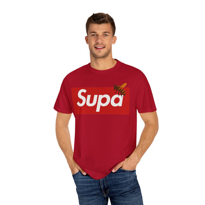 Supa Bee T-Shirt — Retro Box Logo with Honeycomb & Bee Graphic