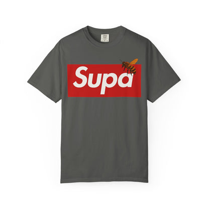 Supa Bee T-Shirt — Retro Box Logo with Honeycomb & Bee Graphic