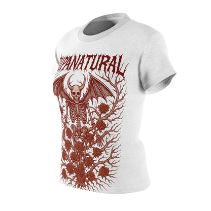 Supanatural Women's Tee — Gothic Skull & Bat Skeleton Graphic Shirt