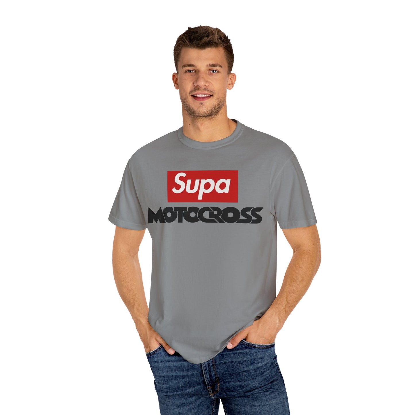 Motocross T-Shirt — "Supa" Logo & Back Graphic (Peace in a Storm)
