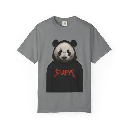 Panda Hoodie Graphic T‑Shirt — 'Supa' Front & 'Off The Map' Zebra Back