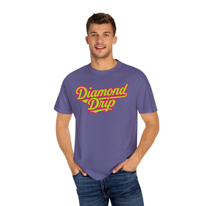 Diamond Drip Graphic T-Shirt — Retro Script Logo Tee