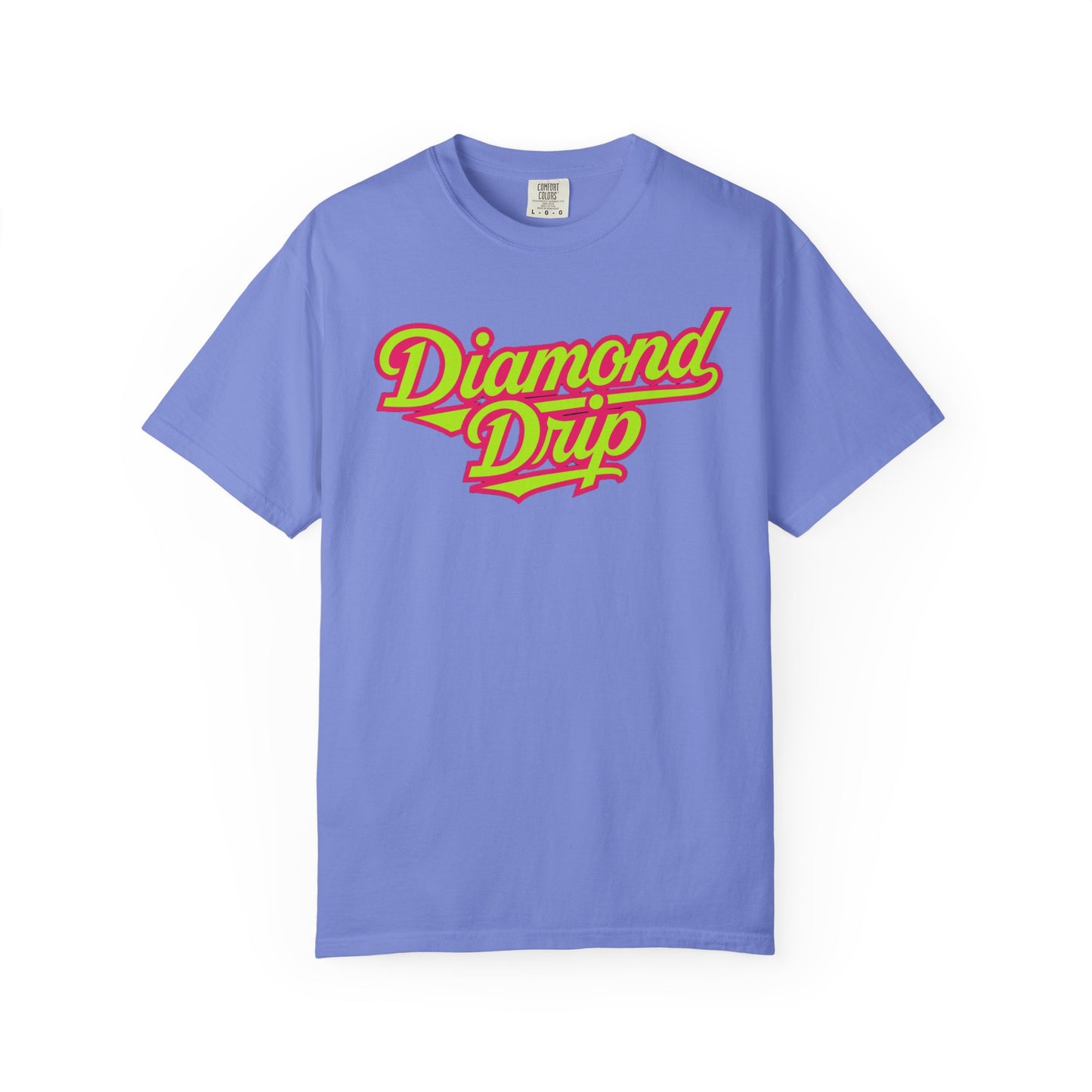 Diamond Drip Graphic T-Shirt — Retro Script Logo Tee