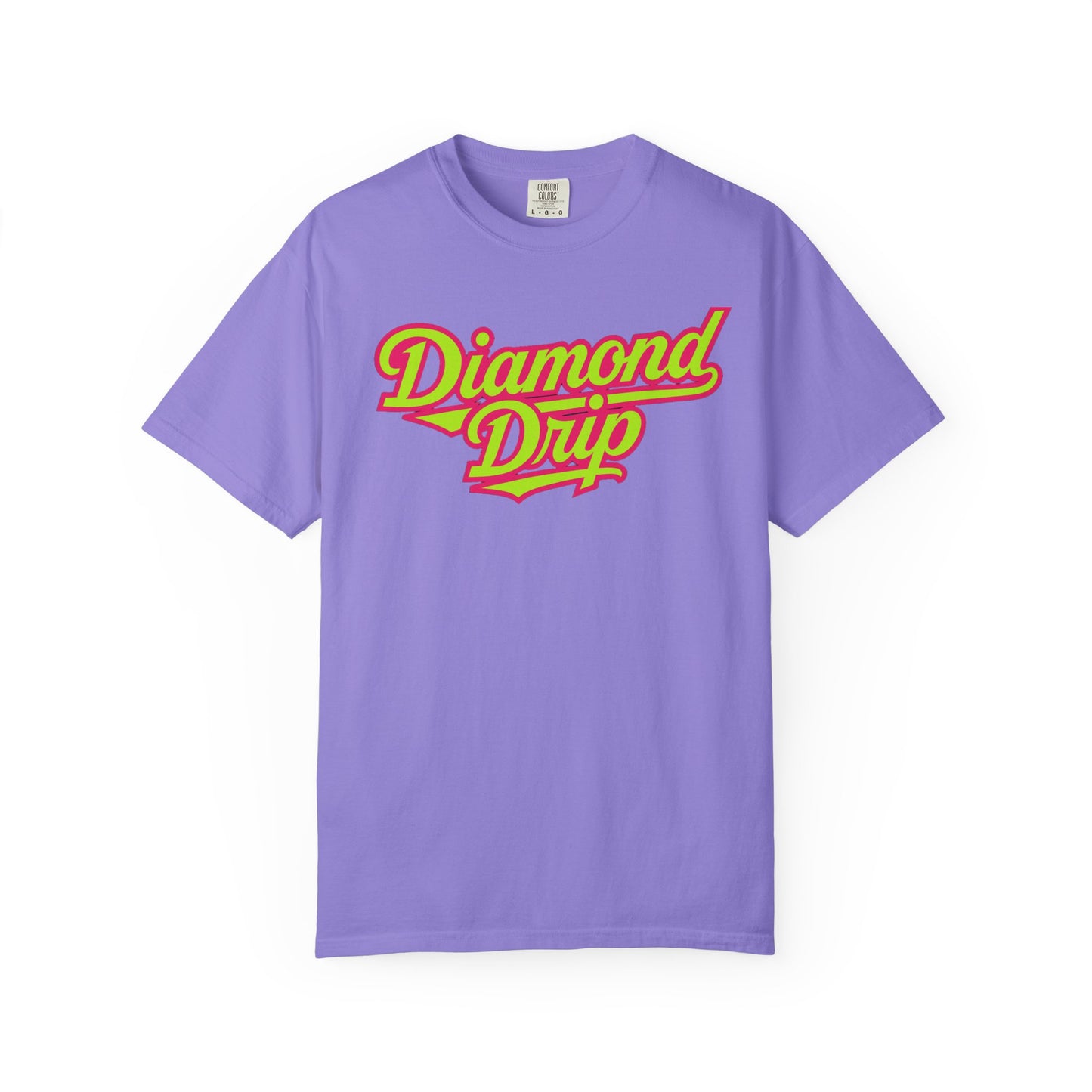 Diamond Drip Graphic T-Shirt — Retro Script Logo Tee