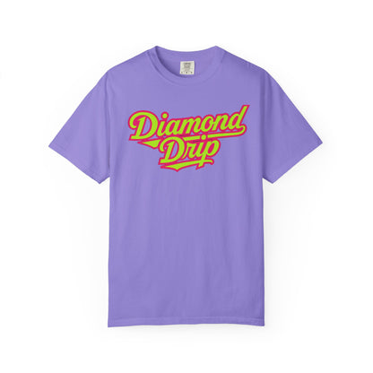 Diamond Drip Graphic T-Shirt — Retro Script Logo Tee