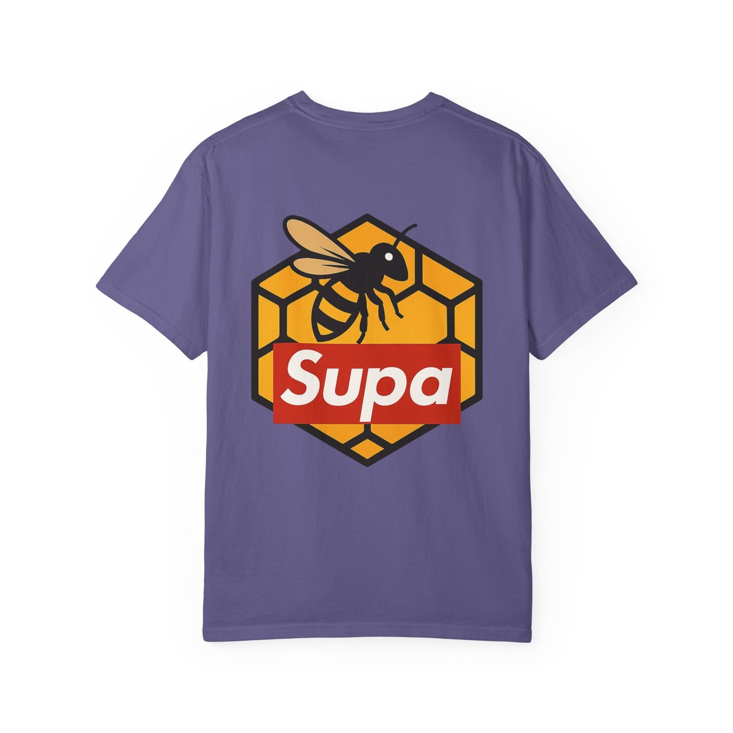 Supa Bee T-Shirt — Retro Box Logo with Honeycomb & Bee Graphic
