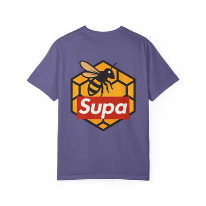 Supa Bee T-Shirt — Retro Box Logo with Honeycomb & Bee Graphic