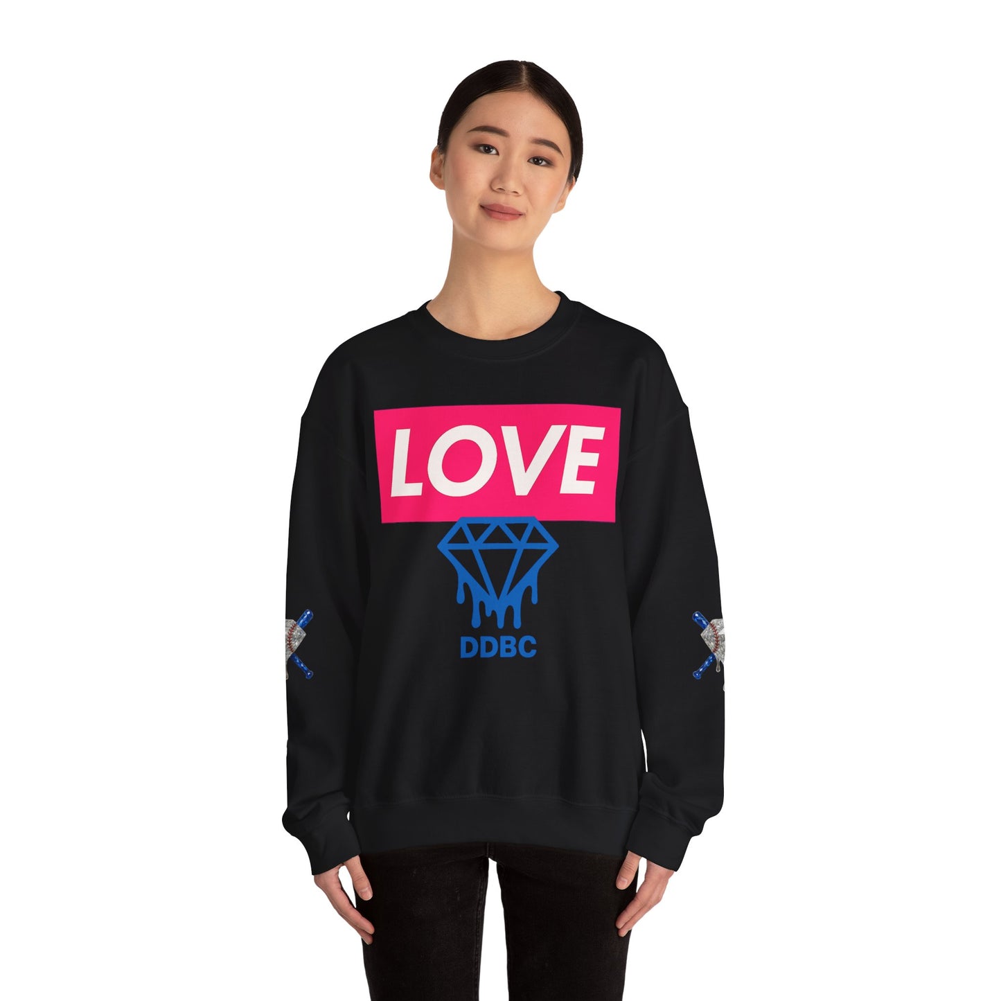 LOVE Diamond Crewneck Sweatshirt — DDBC Logo Graphic Crew