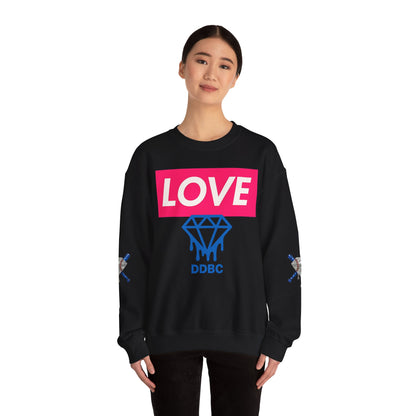 LOVE Diamond Crewneck Sweatshirt — DDBC Logo Graphic Crew