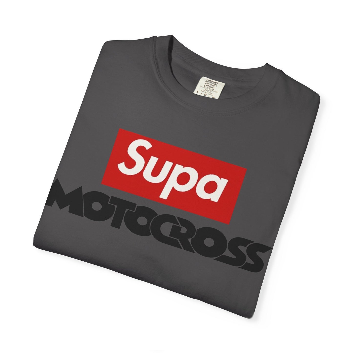 Motocross T-Shirt — "Supa" Logo & Back Graphic (Peace in a Storm)