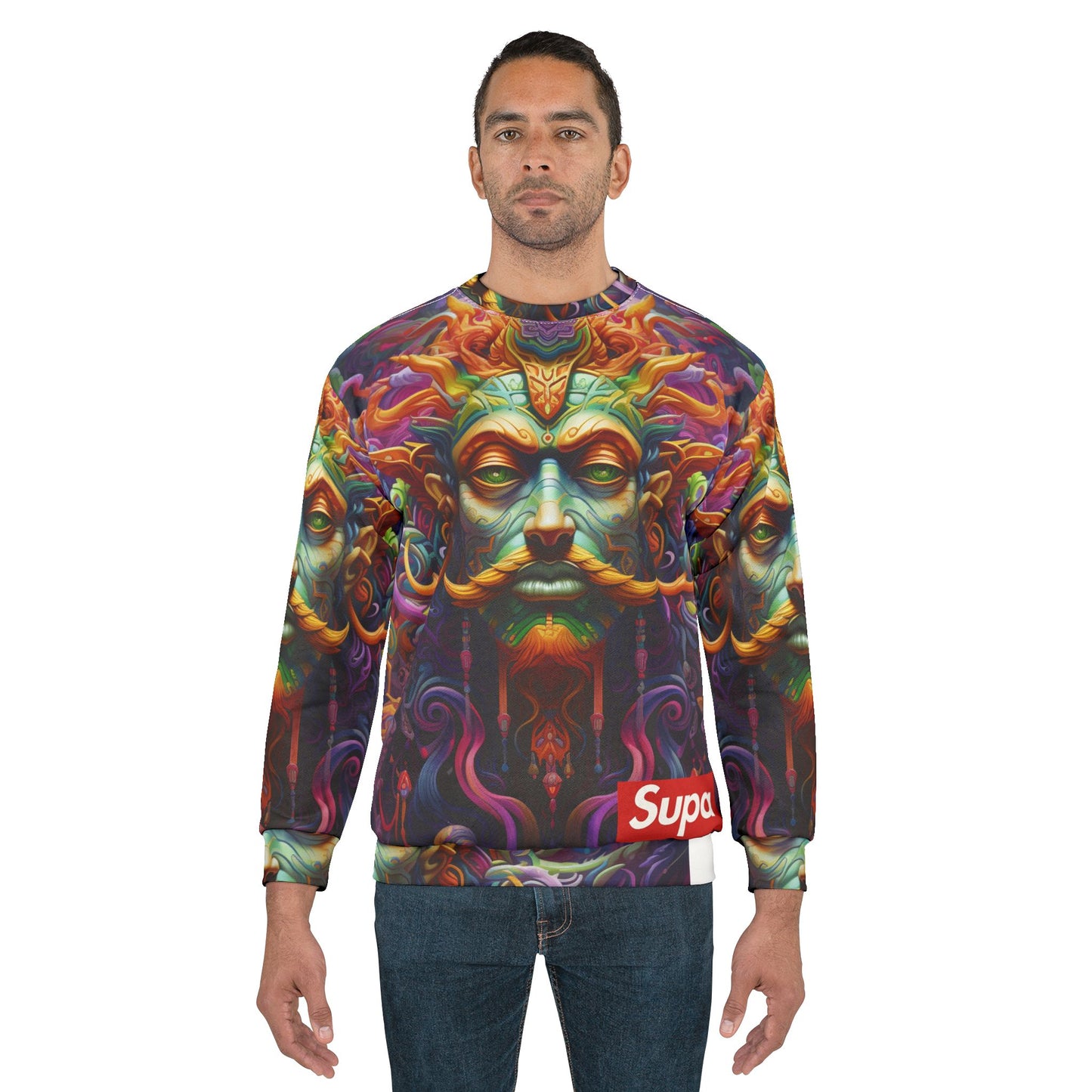 Psychedelic King All-Over Print Sweatshirt