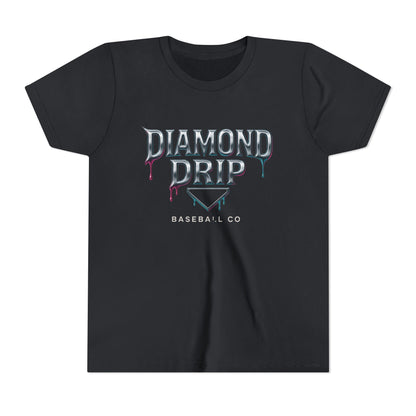 Youth Diamond Drip Short Sleeve Tee - Trendy Style for Young Fashionistas