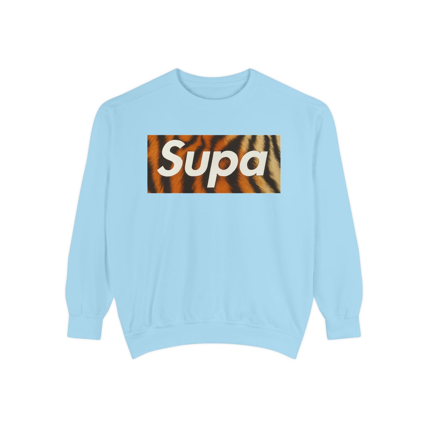 Supa Tiger Unisex Sweatshirt - Trendy Garment-Dyed Apparel