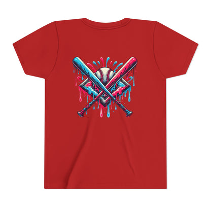 Sporty Youth Graphic Tee with Colorful Baseball Design